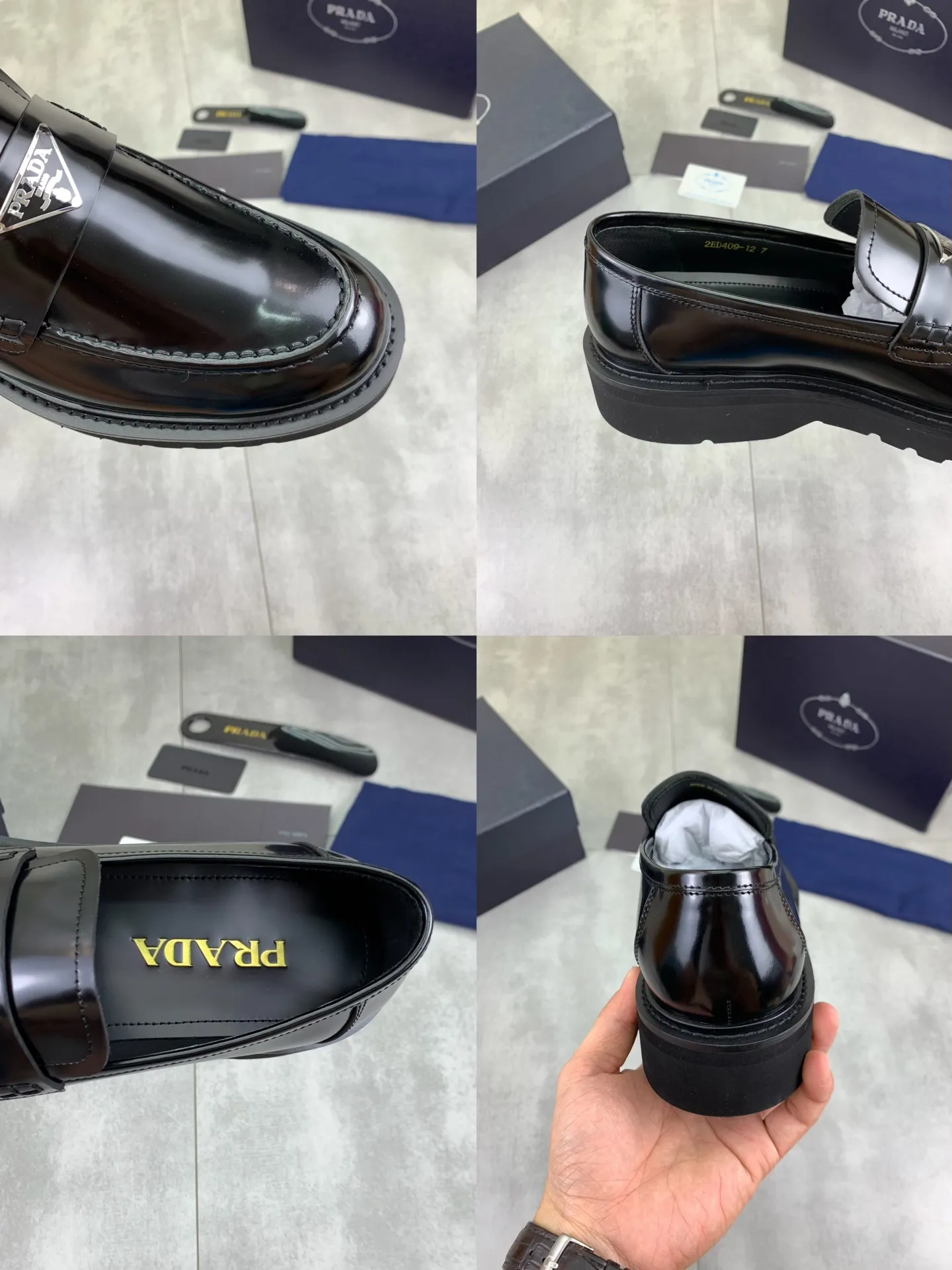 Factory price P880💰Original quality, top version🔱 ＰＲＡＤＡPrada. Men’s business casual leather shoes, top quality products. 1:1 shipment⬆️Luxurious and noble👞All imported original color-brushed edge beads, just to create a more comfortable wearing experience. Upper: Original comfortable open-edge bead rubbed color calfskin➕Top imported water-dyed full cow lining, original high-end lightweight and comfortable TPU foam combination bottom✔️Code number: 39-44 (38 45) 46 47 can be customized)